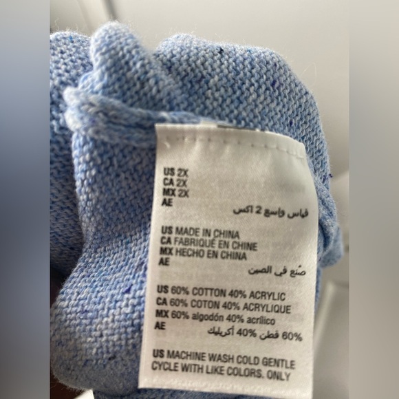 Karan Scott NWT Nep Curve Hem Tunic Light Blue Sweater Created for Macys - Picture 4 of 6